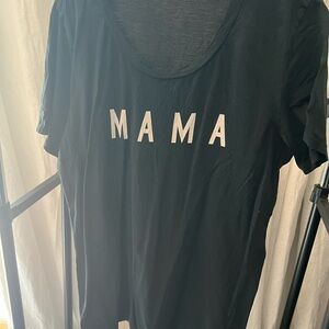 Black 'MAMA' Short Sleeve Tee